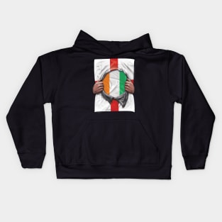 Ivory Coast Flag English Flag Ripped - Gift for Ivorian From Ivory Coast Kids Hoodie